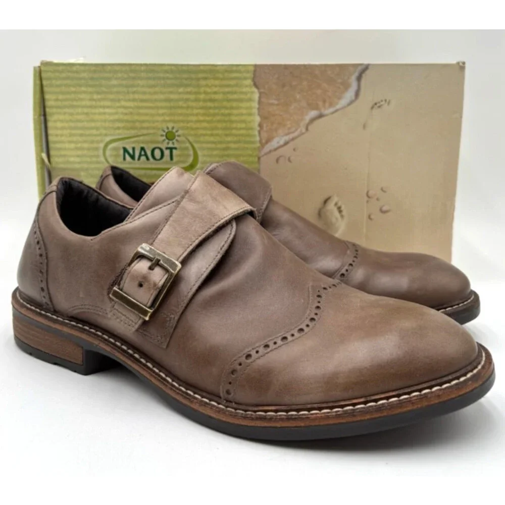 Naot EVIDENCE VINTAGE FOG Men's NEW Dress Shoes Brown EU Size 40
